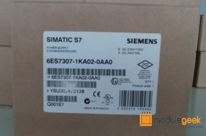 1PCS SIEMENS 6ES7307-1KA02-0AA0 POWER SUPPLY MODULE NEW 100% Best price and quality assurance