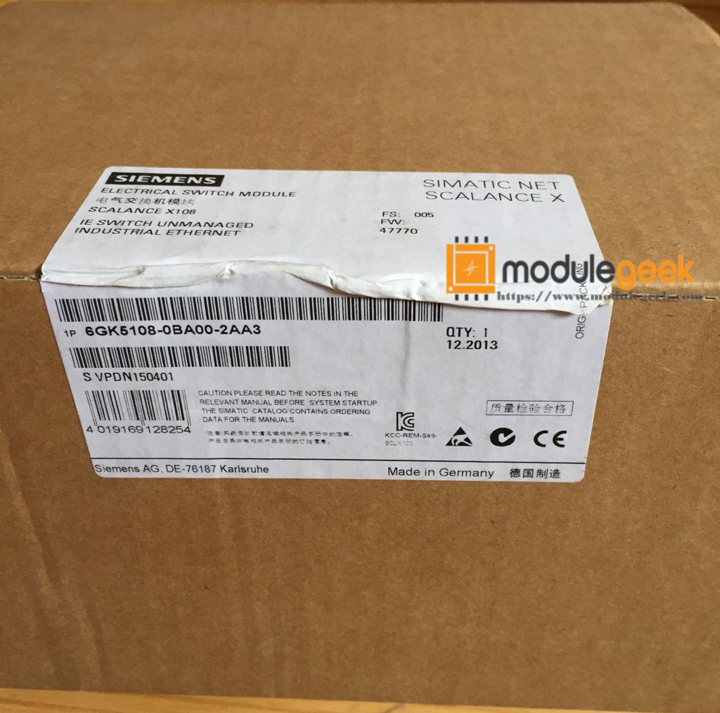 1PCS SIEMENS 6GK5108-0BA00-2AA3 POWER SUPPLY MODULE NEW 100% Best price and quality assurance
