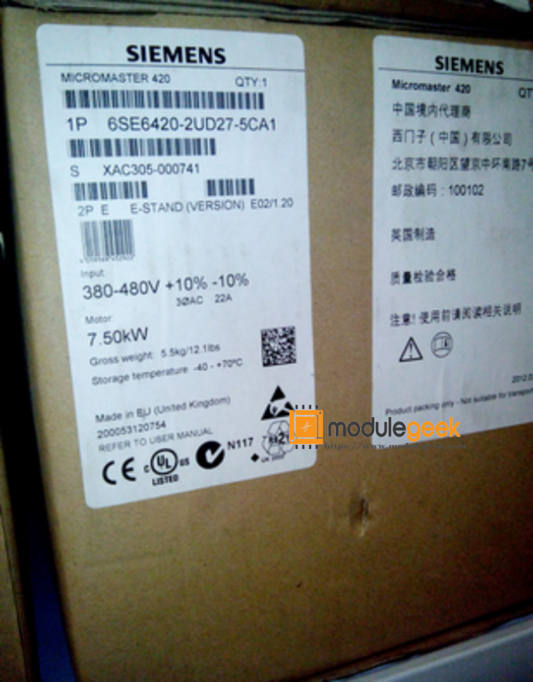 1PCS SIEMENS 6SE6420-2UD27-5CA1 POWER SUPPLY MODULE NEW 100% Best price and quality assurance