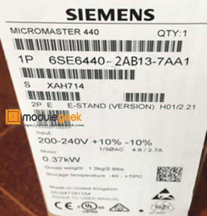 1PCS SIEMENS 6SE6440-2AB13-7AA1 POWER SUPPLY MODULE NEW 100% Best price and quality assurance