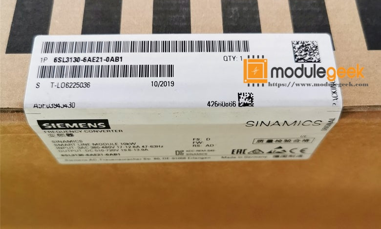 1PCS SIEMENS 6SL3130-6AE21-0AB1 POWER SUPPLY MODULE NEW 100% Best price and quality assurance