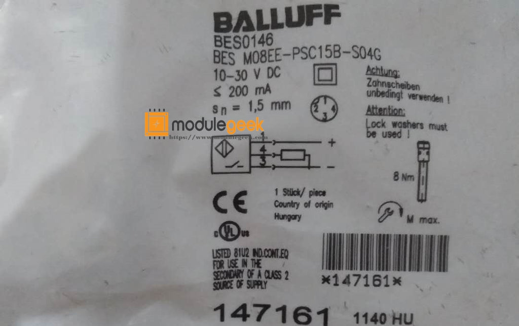 1PCS BALLUFF BES M08EE-PSC15B-S04G POWER SUPPLY MODULE NEW 100% Best price and quality assurance