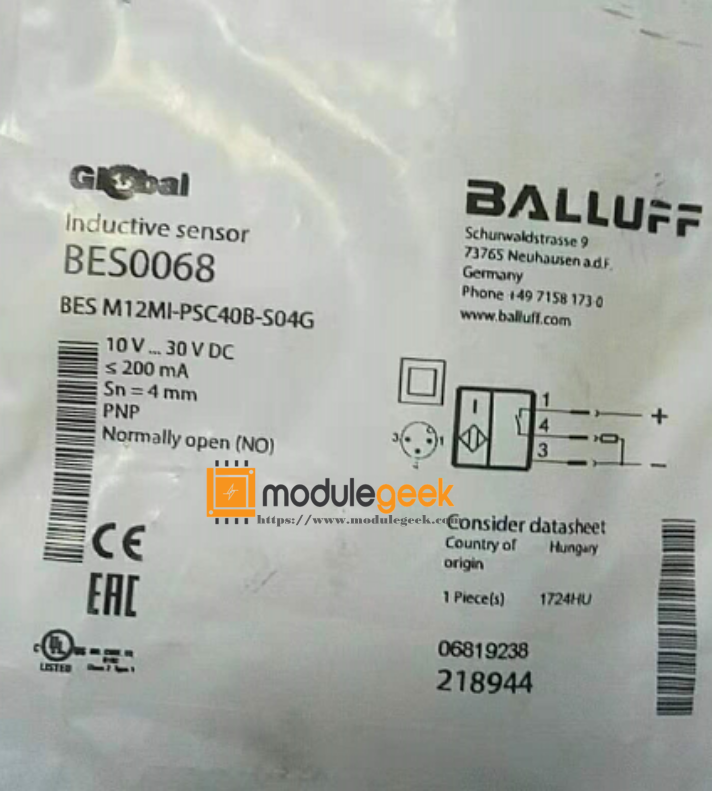 1PCS BALLUFF BES M12MI-PSC40B-SO4G POWER SUPPLY MODULE NEW 100% Best price and quality assurance