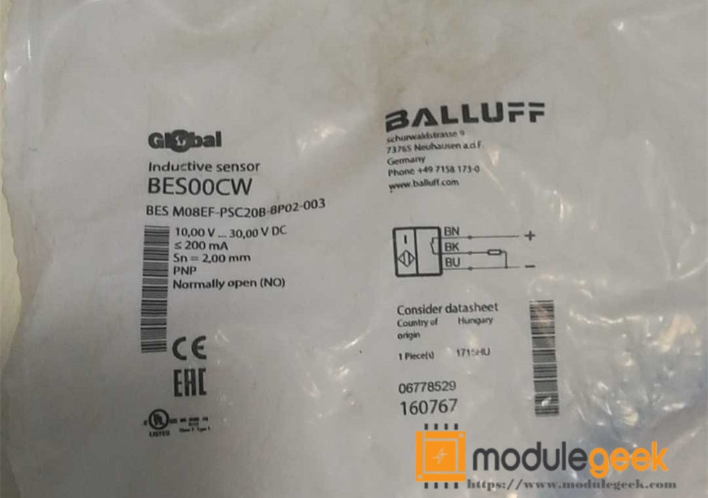 1PCS BALLUFF BES M08EF-PSC20B-BP02-003 POWER SUPPLY MODULE NEW 100% Best price and quality assurance
