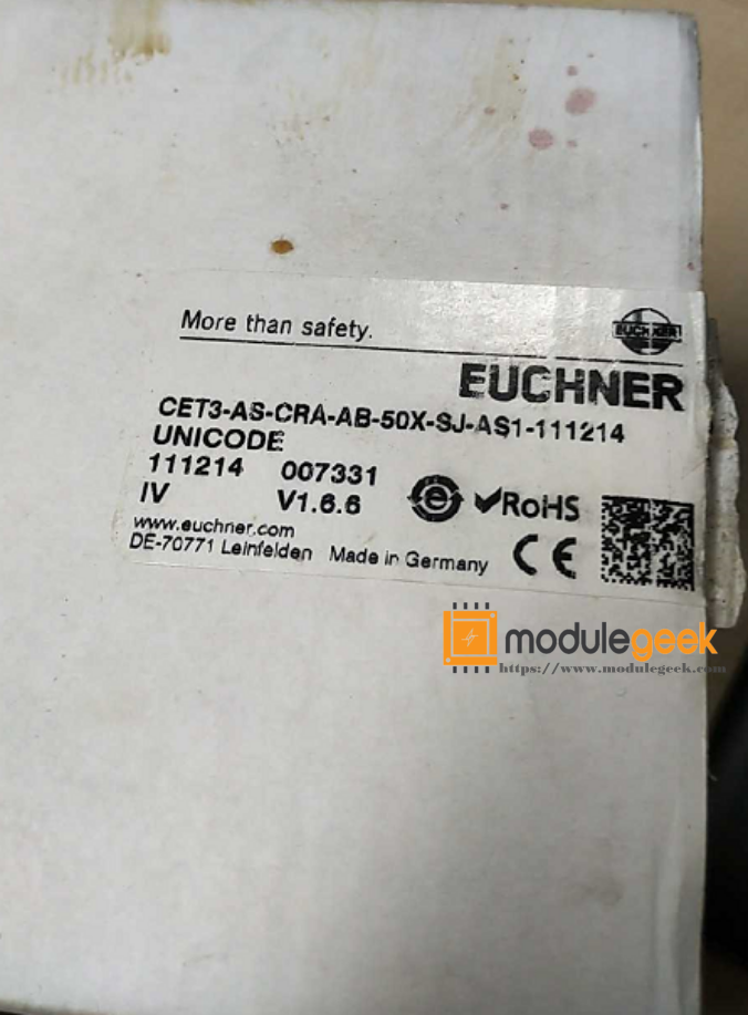 1PCS EUCHNER CET3-AS-CRA-AB-50X-SJ-AS1-111214 POWER SUPPLY MODULE NEW 100% Best price and quality assurance