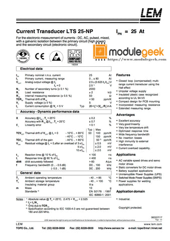 1PCS LEM LTS25-NP POWER SUPPLY MODULE NEW 100% Best price and quality assurance