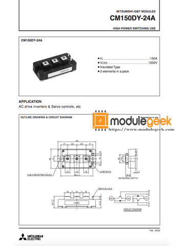 1PCS MITSUBISHI CM150DY-24A POWER SUPPLY MODULE NEW 100% Best price and quality assurance