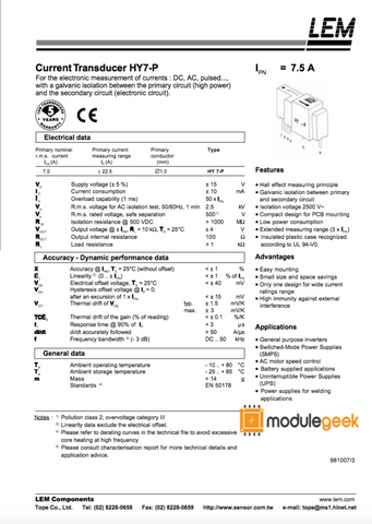 1Pcs Power Supply Module Lem Hy7-P New 100% Best Price And Quality Assurance Module