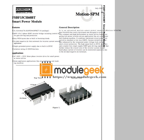 1Pcs Power Supply Module Fairchild Fsbf15Ch60Bt New 100% Best Price And Quality Assurance Module