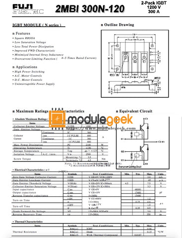 1Pcs Power Supply Module Fuji 2Mbi300N-120 New 100% Best Price And Quality Assurance Module