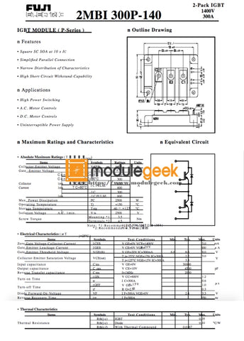 1Pcs Power Supply Module Fuji 2Mbi300P-140-03 New 100% Best Price And Quality Assurance Module