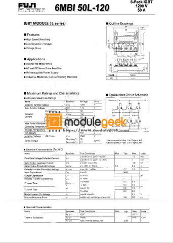 1Pcs Power Supply Module Fuji 6Mbi50L-120 New 100% Best Price And Quality Assurance Module