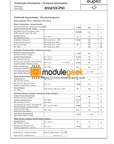 1Pcs Power Supply Module Infineon Bsm30Gp60 New 100% Best Price And Quality Assurance Module