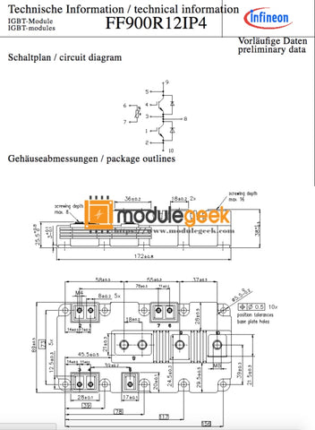 1Pcs Power Supply Module Infineon Ff900R12Ip4 New 100% Best Price And Quality Assurance Module