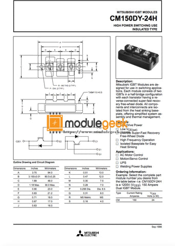 1Pcs Power Supply Module Mitsubishi Cm150Dy-24H New 100% Best Price And Quality Assurance Module