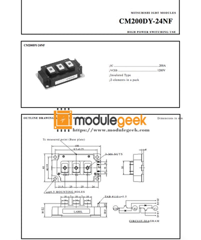 1Pcs Power Supply Module Mitsubishi Cm200Dy-24Nf New 100% Best Price And Quality Assurance Module