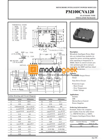 1Pcs Power Supply Module Mitsubishi Pm100Cva120 New 100% Best Price And Quality Assurance Module