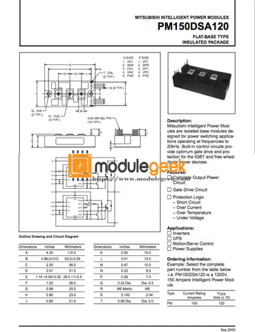 1Pcs Power Supply Module Mitsubishi Pm150Dsa120 New 100% Best Price And Quality Assurance Module