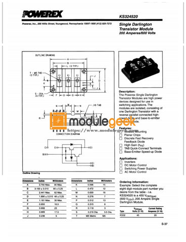 1Pcs Power Supply Module Powerex Ks324520 New 100% Best Price And Quality Assurance Module