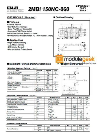 1PCS FUJI 2MBI150NC-060 POWER SUPPLY MODULE NEW 100% Best price and quality assurance