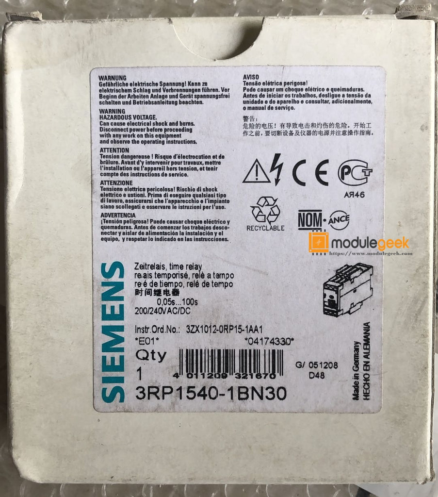 1PCS SIEMENS 3RP1540-1BN30 POWER SUPPLY MODULE NEW 100% Best price and quality assurance