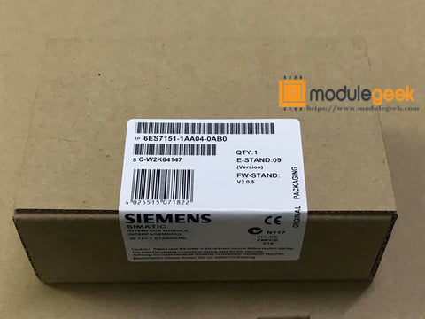 1PCS SIEMENS 6ES7151-1AA04-OABO POWER SUPPLY MODULE 6ES7151-1AA04-0AB0 NEW 100%  Best price and quality assurance