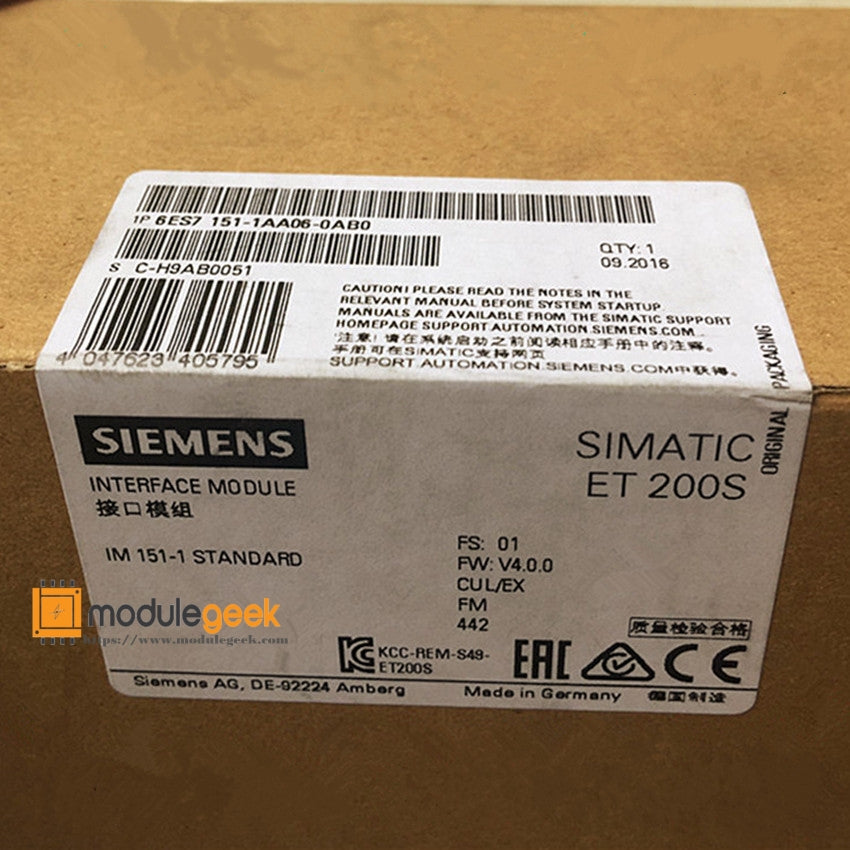 1PCS SIEMENS 6ES7151-1AA06-0AB0 POWER SUPPLY MODULE NEW 100%  Best price and quality assurance