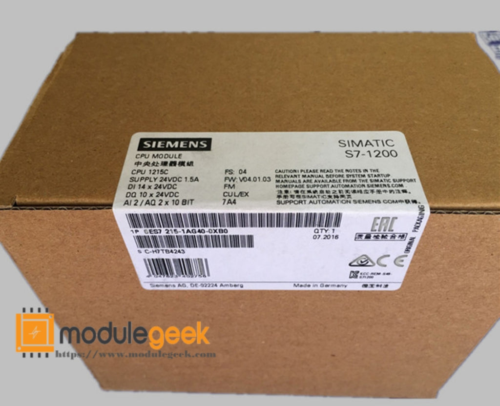 1PCS SIEMENS 6ES7215-1AG40-0XB0 POWER SUPPLY MODULE NEW 100% Best price and quality assurance