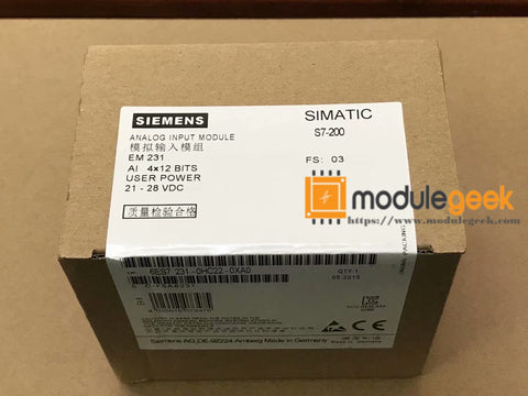 1PCS  SIEMENS 6ES7231-0HC22-0XA0 POWER SUPPLY MODULE  NEW 100%  Best price and quality assurance