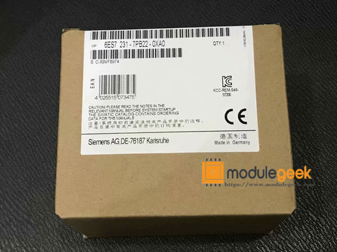 1PCS SIEMENS 6ES7231-7PB22-OXAO POWER SUPPLY MODULE 6ES7231-7PB22-0XA0 NEW 100%  Best price and quality assurance