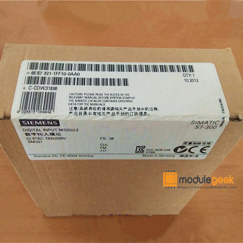 1PCS SIEMENS 6ES7 321-1FF10-0AA0 POWER SUPPLY MODULE  NEW 100%  Best price and quality assurance
