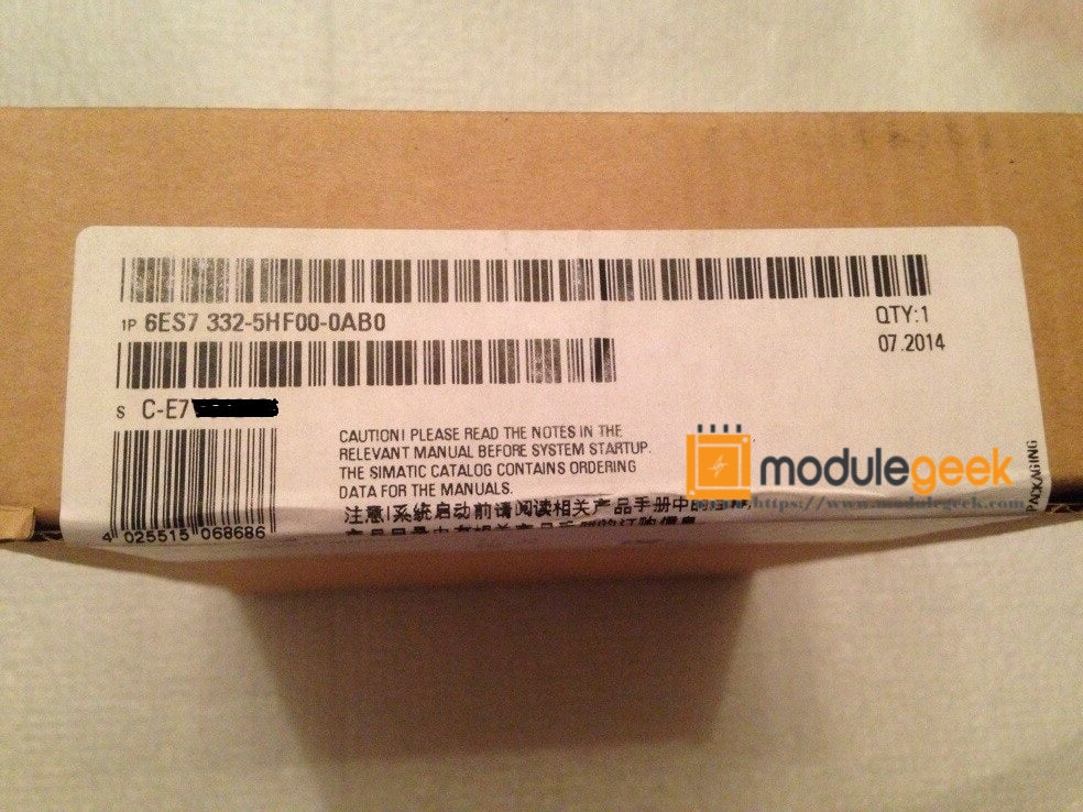 1PCS SIEMENS 6ES7 332-5HF00-0AB0 POWER SUPPLY MODULE  NEW 100%  Best price and quality assurance
