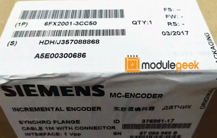 1PCS SIEMENS 6FX2001-3CC50 POWER SUPPLY MODULE NEW 100% Best price and quality assurance