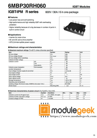 1PCS FUJI 6MBP30RH060 POWER SUPPLY MODULE NEW 100% Best price and quality assurance