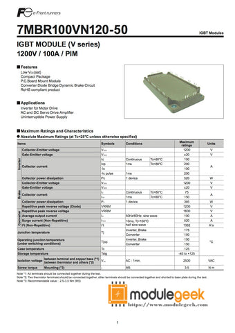 1PCS FUJI 7MBR100VN120-50 POWER SUPPLY MODULE NEW 100% Best price and quality assurance