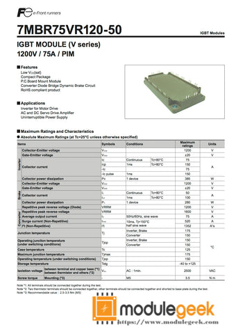 1PCS FUJI 7MBR75VR120-50 POWER SUPPLY MODULE NEW 100% Best price and quality assurance