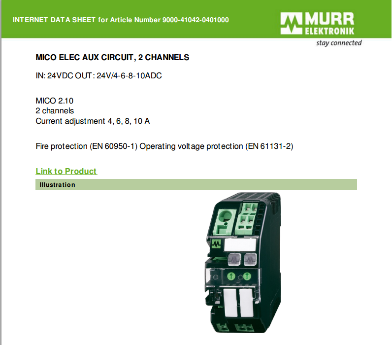 1PCS MURR 9000-41042-0401000 POWER SUPPLY MODULE  NEW 100%  Best price and quality assurance