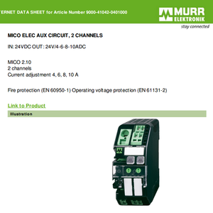 1PCS MURR 9000-41042-0401000 POWER SUPPLY MODULE  NEW 100%  Best price and quality assurance