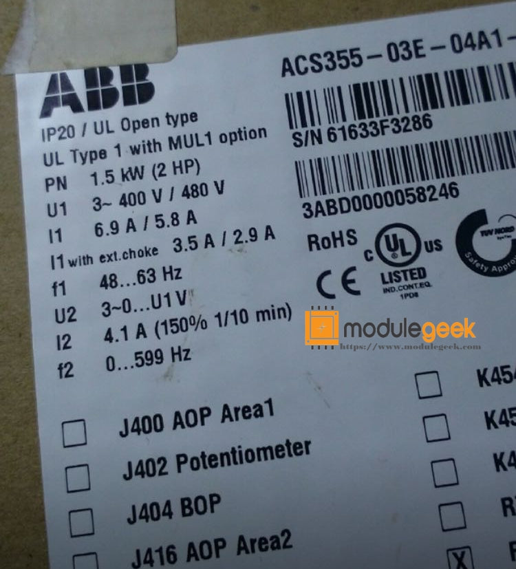 1PCS ABB ACS355-03E-04A1-4 POWER SUPPLY MODULE NEW 100% Best price and quality assurance