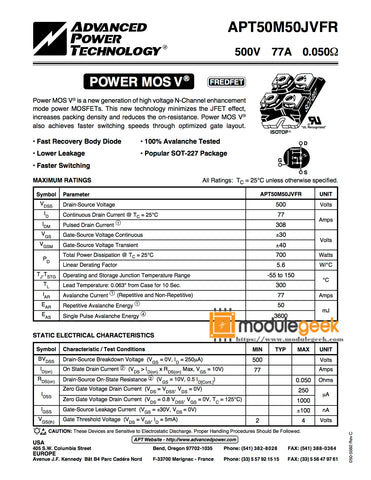 1PCS APT APT50M50JVFR POWER SUPPLY MODULE NEW 100% Best price and quality assurance