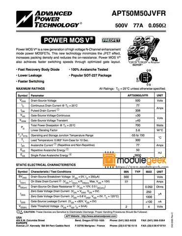 1PCS APT APT50M50JVFR POWER SUPPLY MODULE NEW 100% Best price and quality assurance