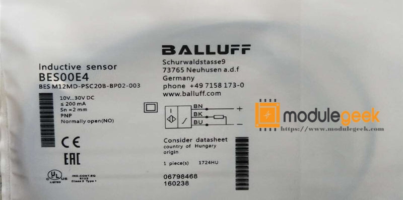 1PCS BALLUFF BES M12MD-PSC20B-BP02-003 POWER SUPPLY MODULE NEW 100% Best price and quality assurance