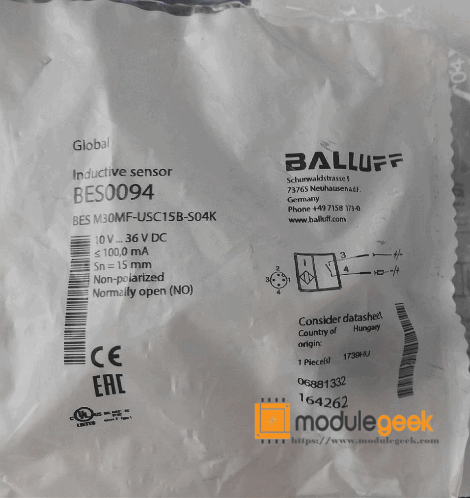 1PCS BALLUFF BES M30MF-USC15B-S04K POWER SUPPLY MODULE  NEW 100%  Best price and quality assurance