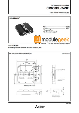 1PCS MITSUBISHI CM600DU-24NF POWER SUPPLY MODULE NEW 100%  Best price and quality assurance