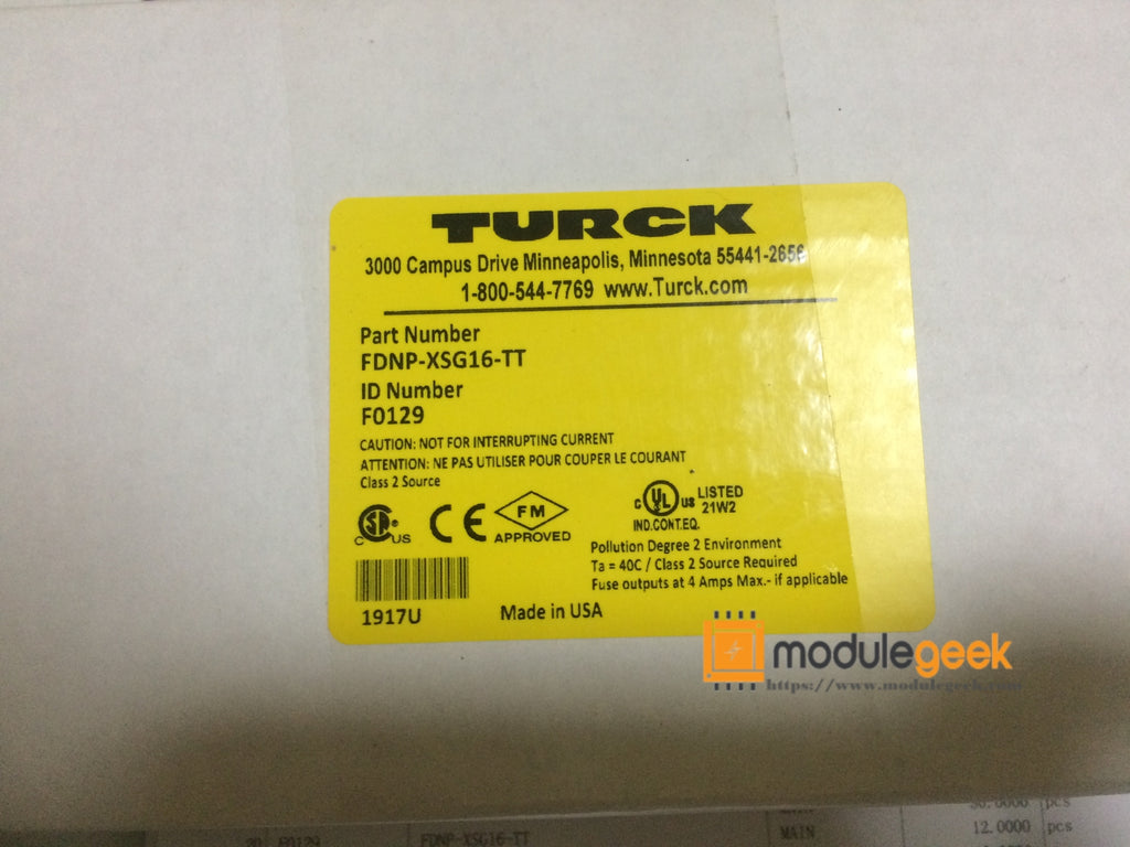 1PCS TURCK FDNP-XSG16-TT POWER SUPPLY MODULE NEW 100% Best price and quality assurance
