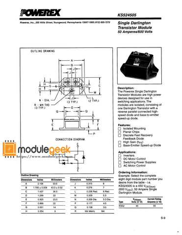 1PCS POWEREX KS524505 POWER SUPPLY MODULE NEW 100% Best price and quality assurance