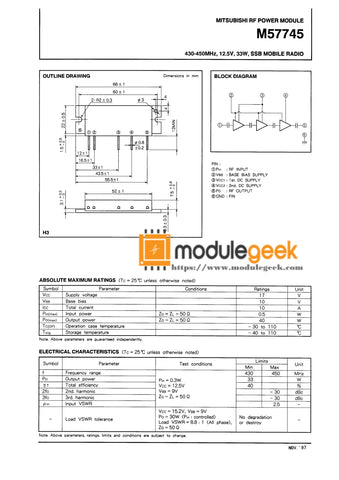 1PCS MITSUBISHI  M57745 POWER SUPPLY MODULE NEW 100% Best price and quality assurance