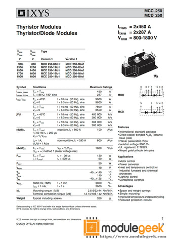 1PCS IXYS MCC250-16IO1 POWER SUPPLY MODULE MCC250-16I01 NEW 100% Best price and quality assurance