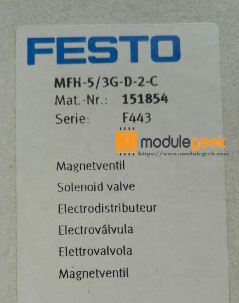 1PCS FESTO MFH-5/3G-D-2-C 151854 POWER SUPPLY MODULE  NEW 100%  Best price and quality assurance