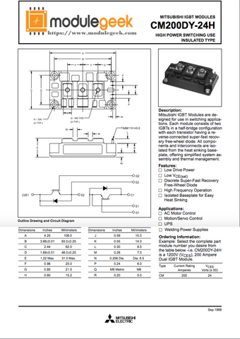 1PCS MITSUBISHI CM200DY-24H POWER SUPPLY MODULE NEW 100% Best price and quality